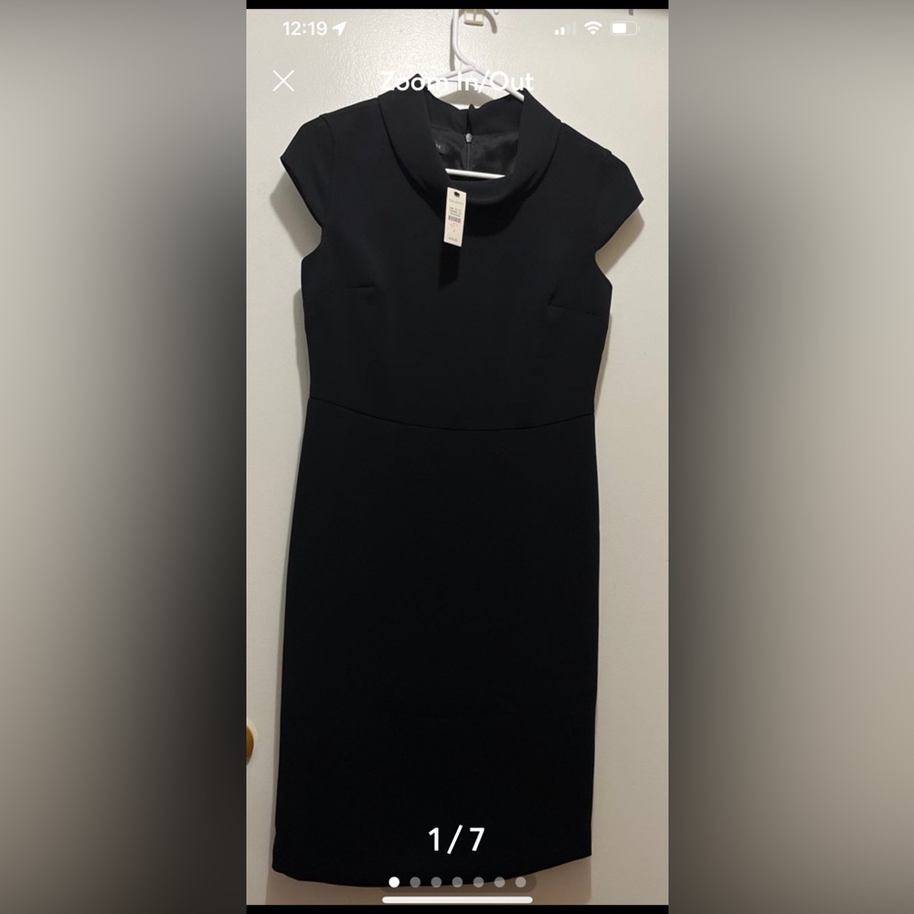 Talbots Black Sheath Dress Size 2